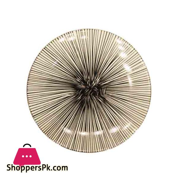 Danny Home Porcelain 10.5 Inch Black Line Flat Plate