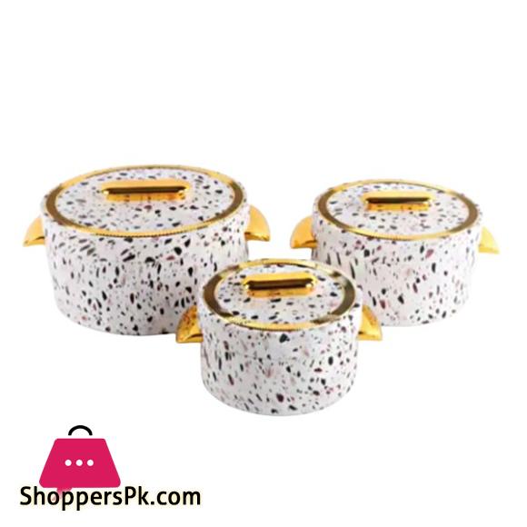 Durable Insulated Hot Pot Two Tone Luxury Portion Casserole Stainless Steel Hotpot 3 Pcs 1/2/3.5 Liters