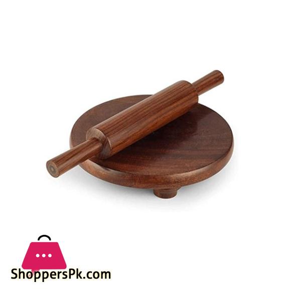 Elegant Patla Belan Wooden 2 Piece Set Dark wood PB09