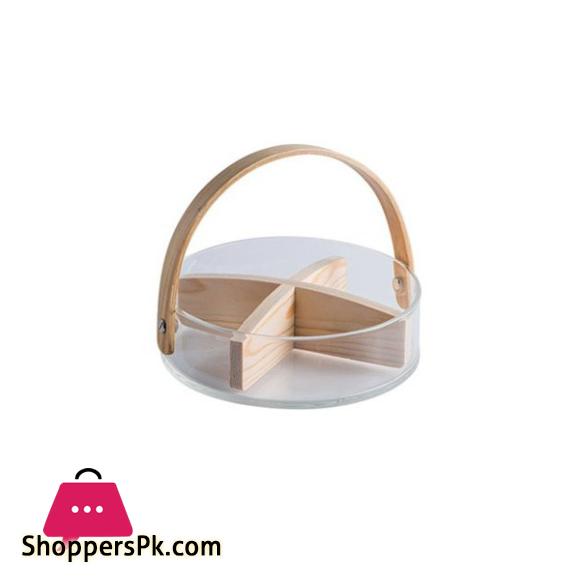 Handmade Glass Basket Food Storage Box Nordic Style Tableware Durable Dried Fruit Snack Dish Plate Home Kitchen Accessories