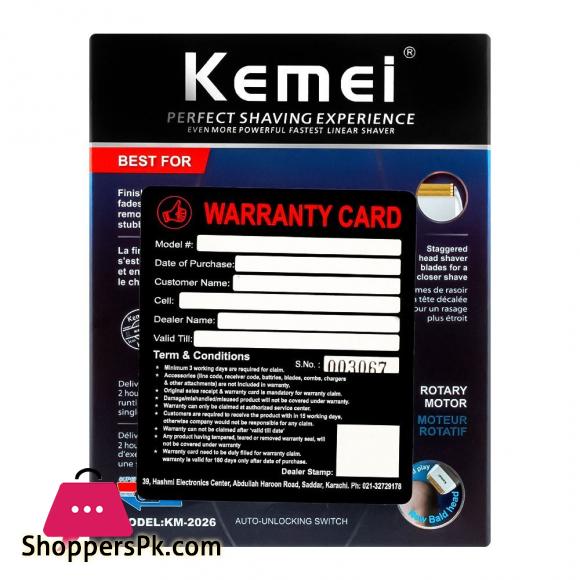 Kemei Shaver, KM-2026