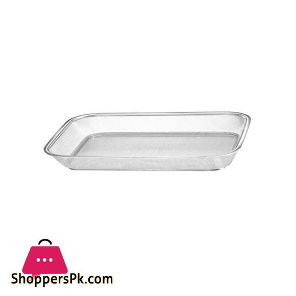Mesh Tray Fruit Sink Colander Stainless Steel Drain Basket Filter Screen 38 x 28 x 7cm