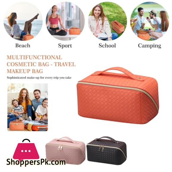 Multifunctional Portable Large Capacity Travel Cosmetic Bag with Handle