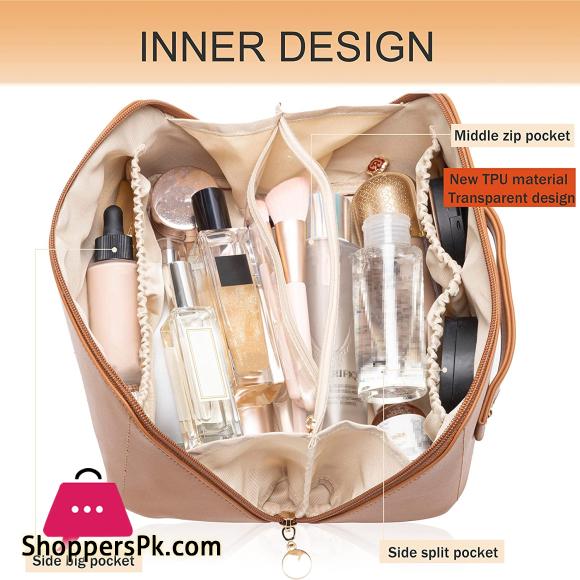 Multifunctional Portable Large Capacity Travel Cosmetic Bag with Handle