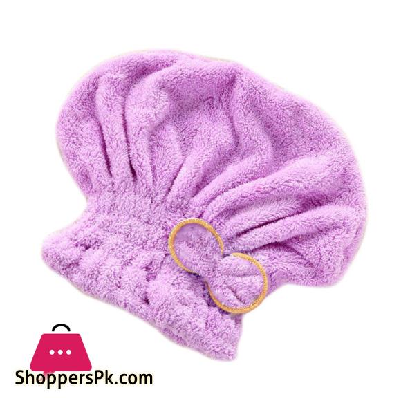 NYT Microfibre Quick Hair Drying Bath Spa Bowknot Wrap Towel Hat