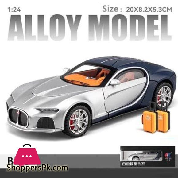 New 1:24 Bugatti Atlantic Alloy Car Model Simulation Sound And Light Pull Back Toy Car Sports Car
