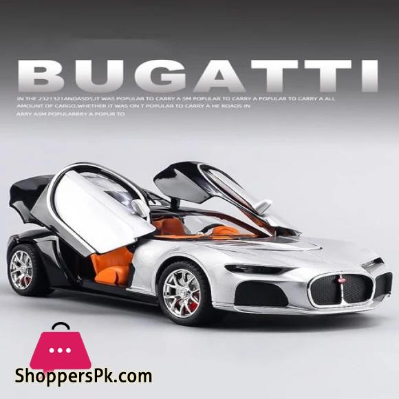 New 1:24 Bugatti Atlantic Alloy Car Model Simulation Sound And Light Pull Back Toy Car Sports Car