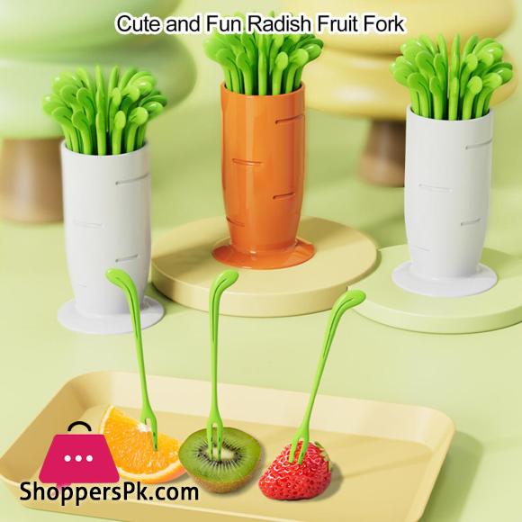 Non-slip Fruit Fork Colorful Radish Fruit Fork Set Non-slip Design Food Grade Pp Material Easy Grip Fruit Forks for Home 30pcs Buffet Food Picks