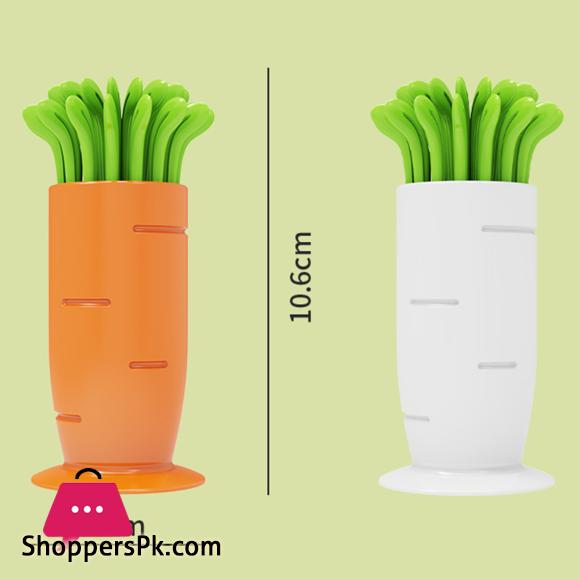 Non-slip Fruit Fork Colorful Radish Fruit Fork Set Non-slip Design Food Grade Pp Material Easy Grip Fruit Forks for Home 30pcs Buffet Food Picks