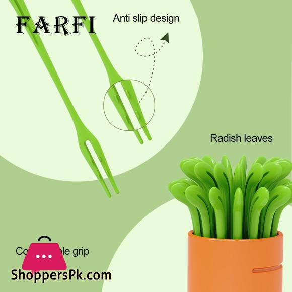 Non-slip Fruit Fork Colorful Radish Fruit Fork Set Non-slip Design Food Grade Pp Material Easy Grip Fruit Forks for Home 30pcs Buffet Food Picks