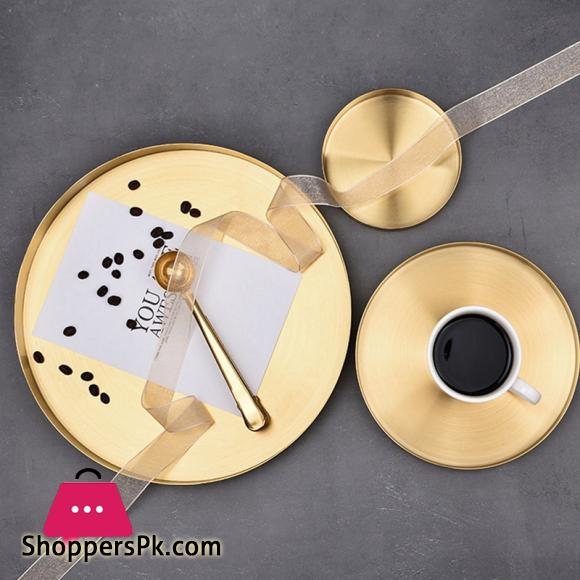 Stainless Steel Multifunction Storage Tray Jewelry Display Plate Storage Tray 30 x 2.8cm
