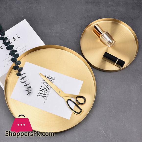 Stainless Steel Multifunction Storage Tray Jewelry Display Plate Storage Tray 23x17x2.5cm