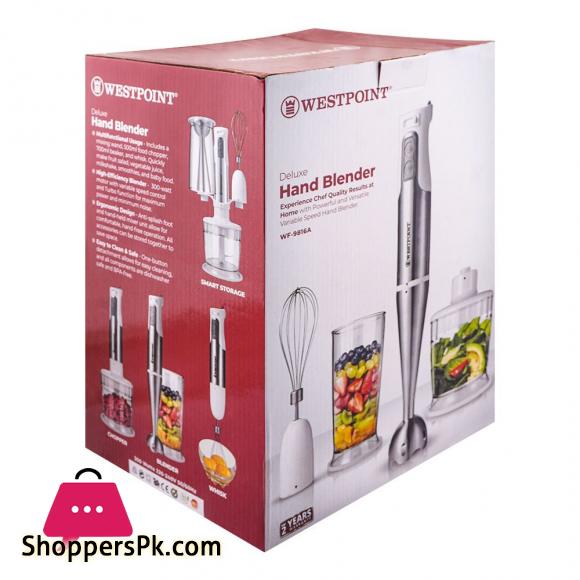WestPoint Deluxe Hand Blender, 2-Speed, 600W, WF-9816