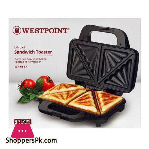 WestPoint Deluxe Sandwich Toaster, 900W, WF-6697