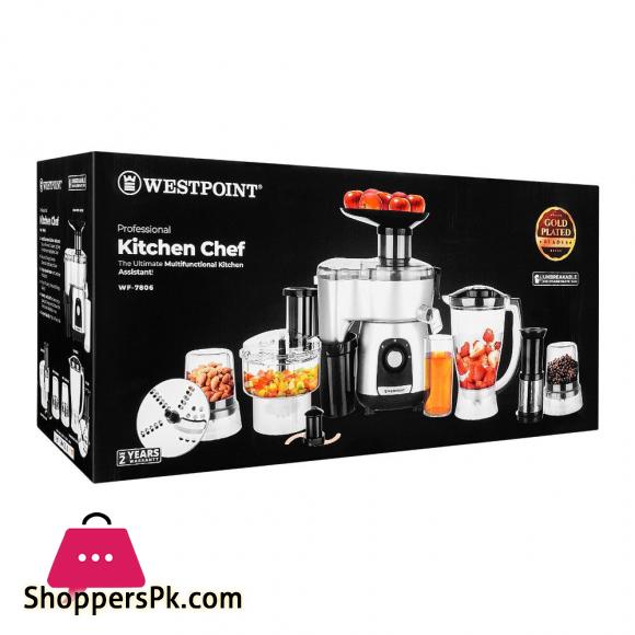 WestPoint Professional Kitchen Chef Food Processor, Grey, 450W, WF-7806