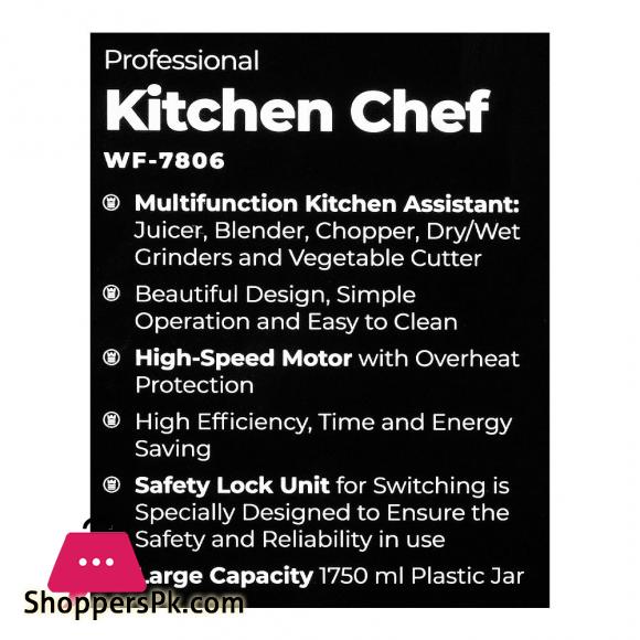 WestPoint Professional Kitchen Chef Food Processor, Grey, 450W, WF-7806