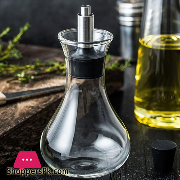 Borosilicate Glass Oil Bottle Kitchen Oil Jug with Food Grade Silicone Lid 500ml LX-023