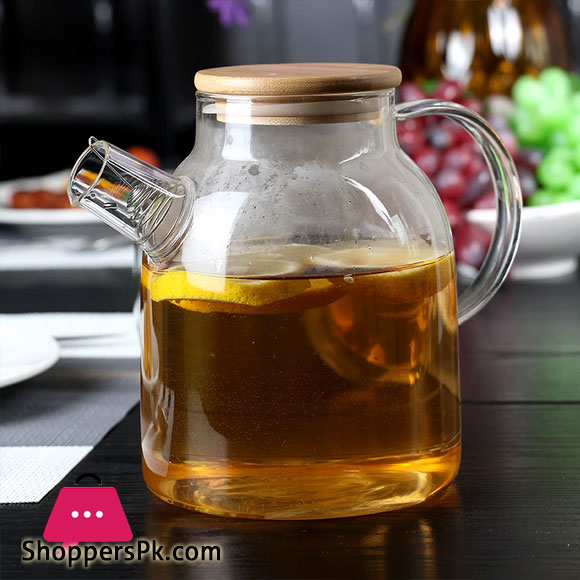 Borosilicate Glass Teapot Stovetop Safe Heat Resistant 1000 ml