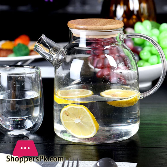 Borosilicate Glass Teapot Stovetop Safe Heat Resistant 1500 ml