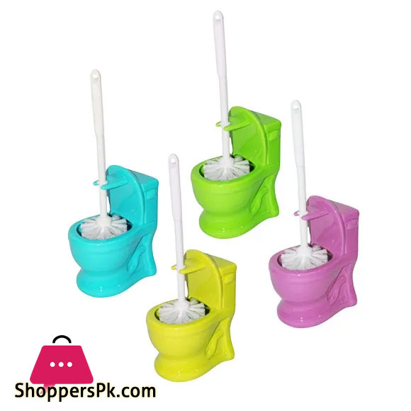 Ceramic Toilet Bowl Brush Set Long Handle - JS3337-4