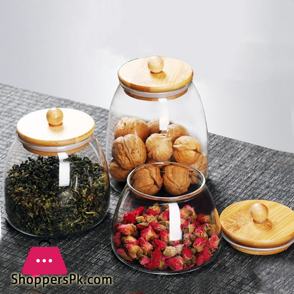 Clear Candy Jars with Lids Glass Containers for Storage Jars - 350ML 1-Pc