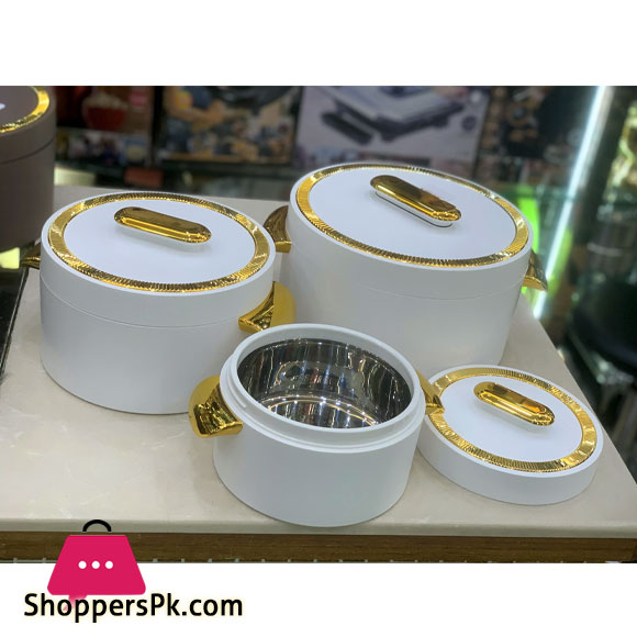Durable Insulated Hot Pot Luxury Portion Casserole Stainless Steel Hotpot 3 Pcs 1/2/3.5 Liters