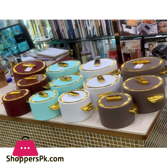 Durable Insulated Hot Pot Luxury Portion Casserole Stainless Steel Hotpot 3 Pcs 1/2/3.5 Liters