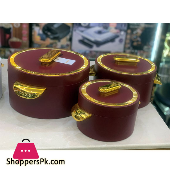 Durable Insulated Hot Pot Luxury Portion Casserole Stainless Steel Hotpot 3 Pcs 1/2/3.5 Liters