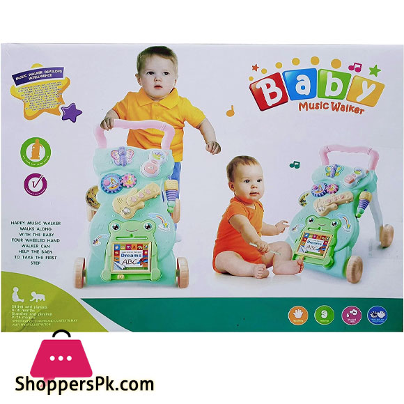Educational walker learning walking cart adjustable walking speed from training car toy stroller with drawing board and music puzzle toy CRPL 590