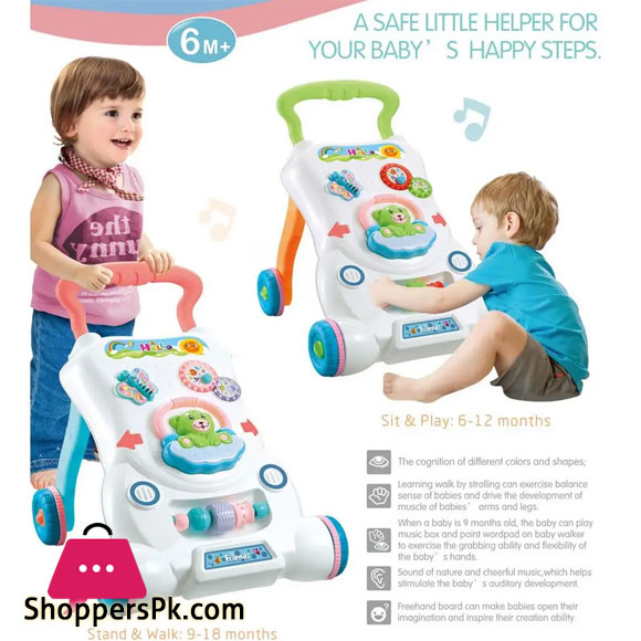 High Quality Baby Walker Toddler Stroller Sit-to-Stand ABS Musical Walker with Adjustable Screw for Childs Early Learning Toy Gift