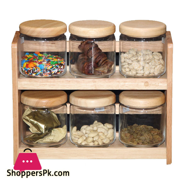 Violet Jar Set Of 6 Canisters