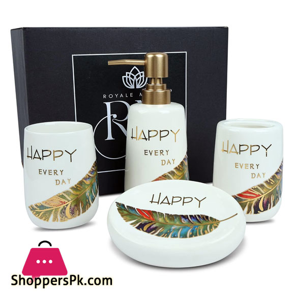 Modern Bathroom Accessory Set of 4 Set