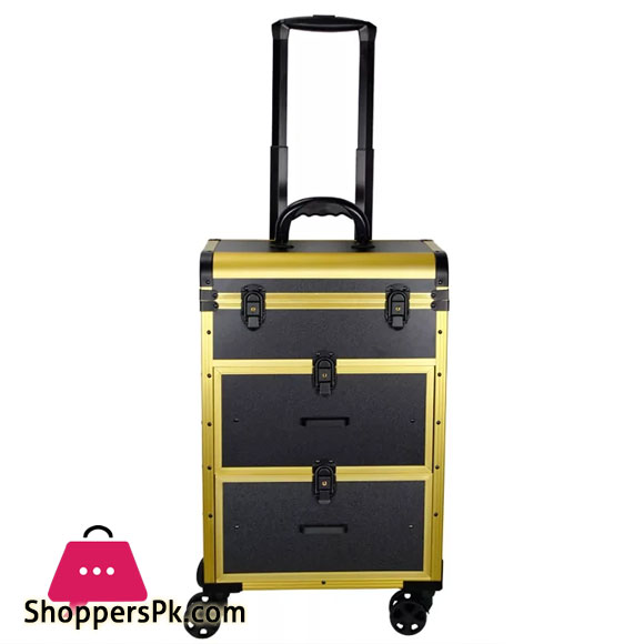 New Professional Cosmetic Case Box Rolling Luggage Bag Makeup Case on Wheels Multi-Function Beauty Trolley Suitcase