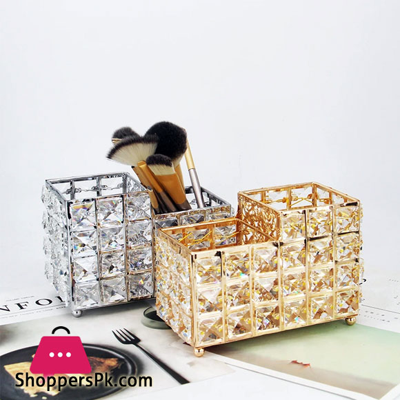 Nordic Glass Makeup Brushes Holder Eyebrow Pencil Storage Bucket Cosmetic Jewelry Organizer