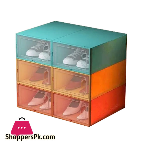 Shoe Storage Transparent Display Box Cabinets Shoes Boxes - Large Size Random Color