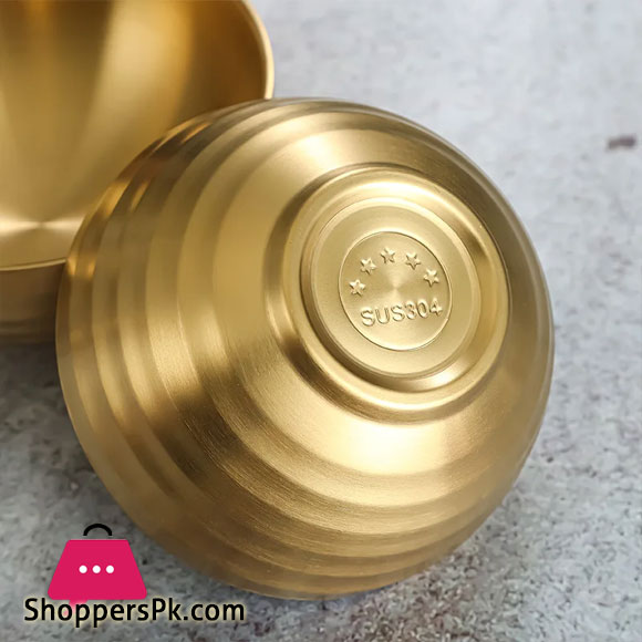 Stainless Steel Salad Rice Bowls Heat Insulation Anti-scald Ramen Soup Rice Noodle Bowl 12 CM