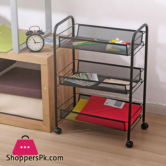 3 Tier Metal Rolling Storage Organizer Cart