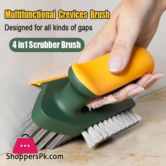 4 In 1 Household Bathroom Crevice Cleaning Brush/ Durable Creative V-shaped Window Floor Slit Brush