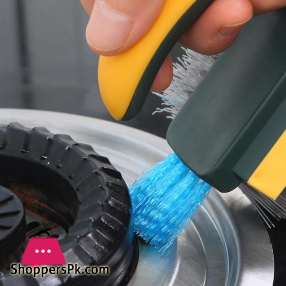4 In 1 Household Bathroom Crevice Cleaning Brush/ Durable Creative V-shaped Window Floor Slit Brush