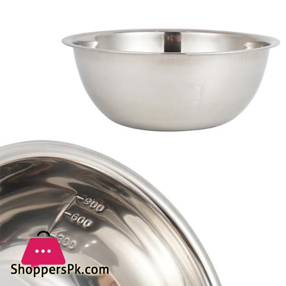 5Pcs Large Stainless Steel Bowl Mixing Bowl Basin With Scale Kitchen Camping BBQ Whisking Salad Cooking Baking Bowls Set