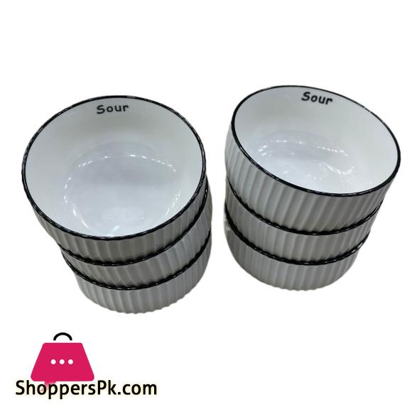 6 PCS BOWL CERAMIC 4.5 inch