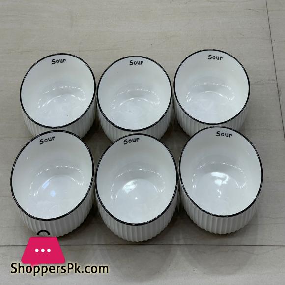6 PCS BOWL CERAMIC 4.5 inch