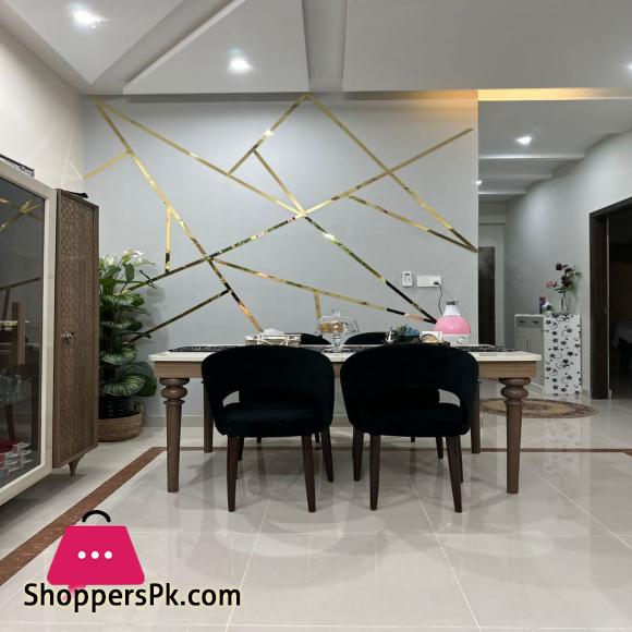 Acrylic Mirror Strips Sticker Wall Decoration Wall Design Size: 96 Inch Height 0.75 Inch Width