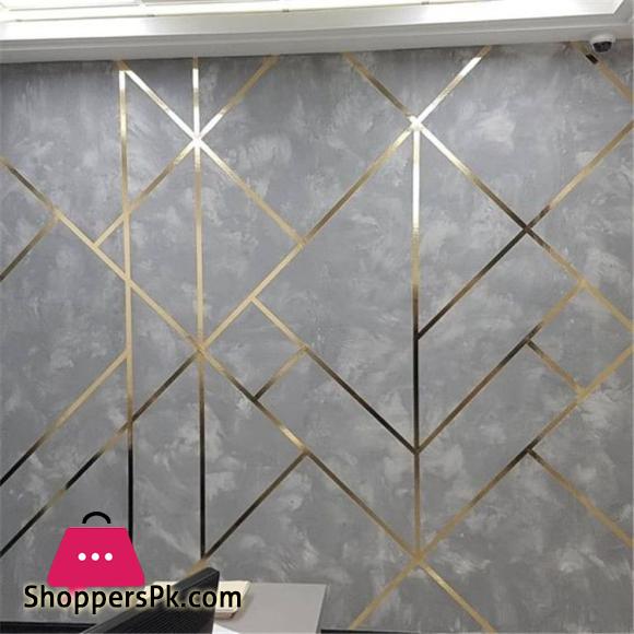 Acrylic Mirror Strips Sticker Wall Decoration Wall Design Size: 96 Inch Height 0.75 Inch Width