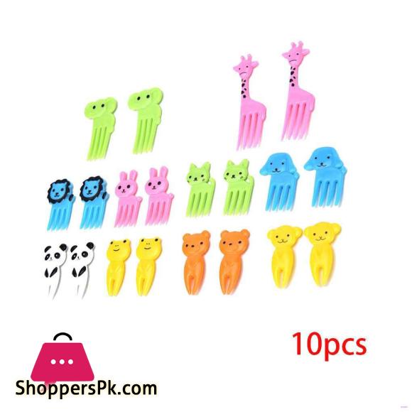 Animal Fruit Fork Mini Cartoon Children Snack Cake Dessert Food Fruit Pick Pack of 50