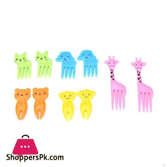 Animal Fruit Fork Mini Cartoon Children Snack Cake Dessert Food Fruit Pick Pack of 50