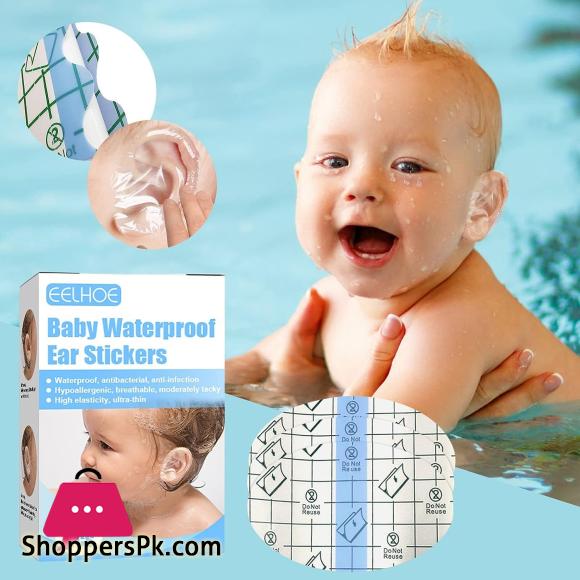 Baby Waterproof Ear Patch Stickers Ear Protector Swimming Bath Shampoo Pack of 30