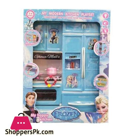 Barbie Kitchen Play Set For Baby Girls With Flashing Lights & Sounds Complete Kitchen Set With Little Kitchen Accessories Real Like Kitchen Play -104