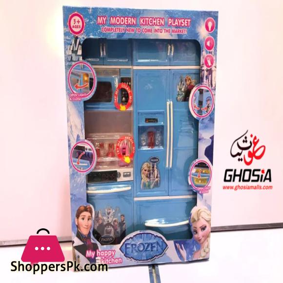 Barbie Kitchen Play Set For Baby Girls With Flashing Lights & Sounds Complete Kitchen Set With Little Kitchen Accessories Real Like Kitchen Play -104