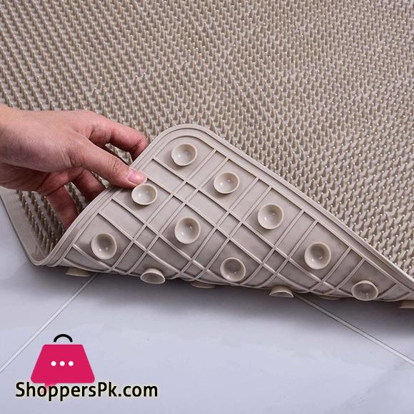 Bath Mats for Bathroom Floor Washable PVC Shower Mat Antifatigue Massage Floor Mats with Suction Cups Non-Slip for Tub Shower and Bath Room 44X70 CM